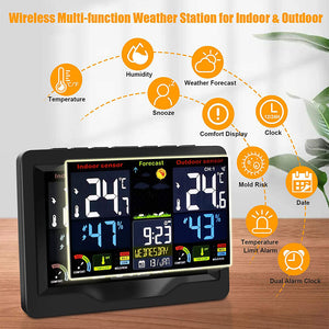 Wireless Thermometer and Humidity Monitor with LCD Color Display_7
