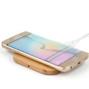 Wireless Wooden Charging Pad for QI Enabled Devices- USB Cable_1