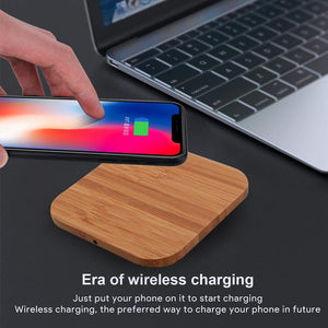 Wireless Wooden Charging Pad for QI Enabled Devices- USB Cable_13