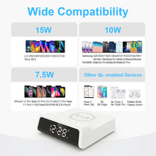 Digital Alarm Clock with Wireless Charger for QI Devices- USB Powered_8