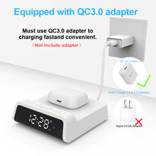 Digital Alarm Clock with Wireless Charger for QI Devices- USB Powered_9