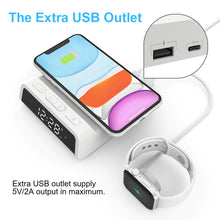 Digital Alarm Clock with Wireless Charger for QI Devices- USB Powered_10