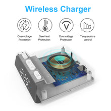 Digital Alarm Clock with Wireless Charger for QI Devices- USB Powered_11