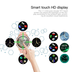Full Touch Screen iOS Android Support Smart Watch for Women_16