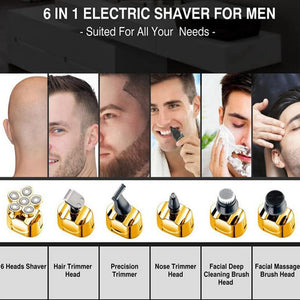 6 Blade Rechargeable Electric Hair Clipper Body Hair Shaver_17
