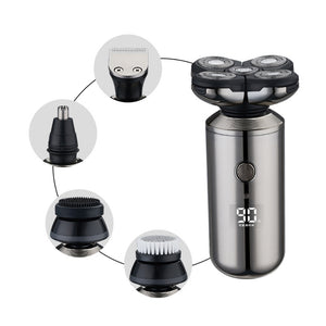 5-in-1 USB Rechargeable Digital Display Wet and Dry Electric Hair Shaver_1