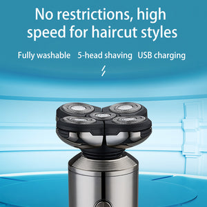 5-in-1 USB Rechargeable Digital Display Wet and Dry Electric Hair Shaver_4