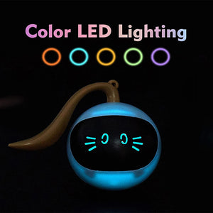 USB Rechargeable Interactive Colorful LED Self-Rotating Toy Ball_5
