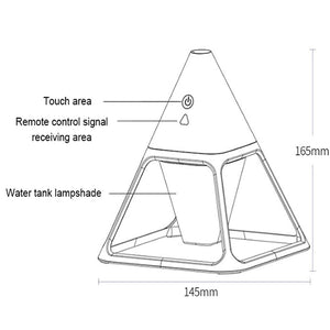 Triangular Volcano Design LED Night Light and Humidifier (USB Power Supply)_12