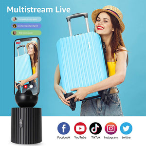 AI Smart Live Broadcast 360° with Face Recognition Phone Holder- USB Charging_6