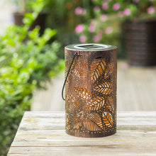 Outdoor Decorative Retro Leaf-Shadow Solar Powered Lantern_7