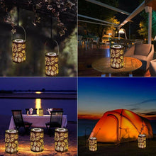 Outdoor Decorative Retro Leaf-Shadow Solar Powered Lantern_11