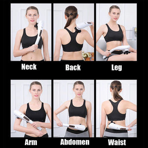 Electric Handheld Back Massager with 6 Interchangeable Heads- EU Plug_10