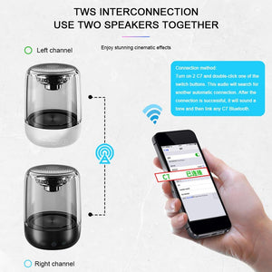 USB Charging Color Illuminated Subwoofer Wireless Bluetooth Speaker_12