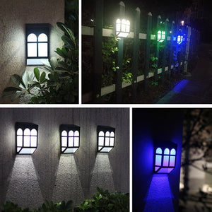 7 Light Colors Solar Powered Outdoor LED Fence Lights_4