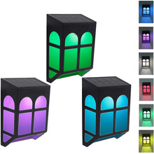7 Light Colors Solar Powered Outdoor LED Fence Lights_1