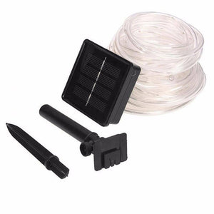 Solar Powered Outdoor LED String Tube Light Garden Fairy Light_16