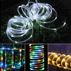 Solar Powered Outdoor LED String Tube Light Garden Fairy Light_3