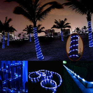 Solar Powered Outdoor LED String Tube Light Garden Fairy Light_4