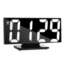 USB Plugged-in Digital Display LED Mirror Alarm Table Clock_0