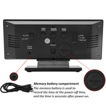 USB Plugged-in Digital Display LED Mirror Alarm Table Clock_6