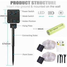 Solar Powered Outdoor LED String Tube Light Garden Fairy Light_7