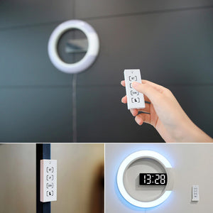USB Plugged-in 3D LED Wall Clock Digital Alarm Clock and Lamp_14