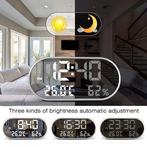 USB Plugged-in Digital LED Alarm Clock with USB Charging_9