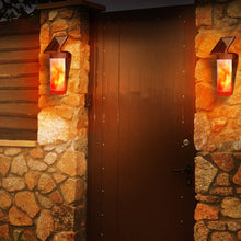 Solar Powered Flame Wall Light Outdoor Garden Landscape Lamp_1