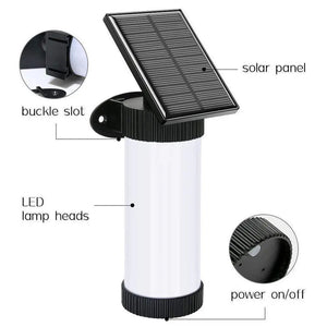 Solar Powered Flame Wall Light Outdoor Garden Landscape Lamp_6