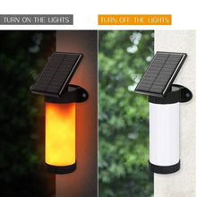 Solar Powered Flame Wall Light Outdoor Garden Landscape Lamp_7