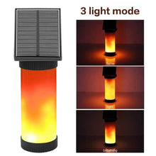 Solar Powered Flame Wall Light Outdoor Garden Landscape Lamp_9