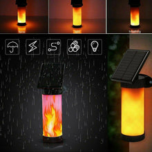 Solar Powered Flame Wall Light Outdoor Garden Landscape Lamp_11