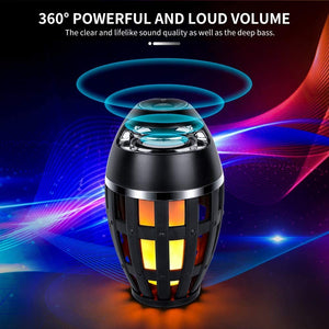 USB Charging Outdoor Bluetooth Speaker with LED Flame Light_14