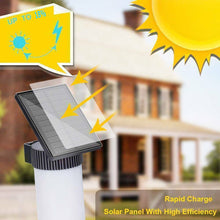 Solar Powered Flame Wall Light Outdoor Garden Landscape Lamp_13