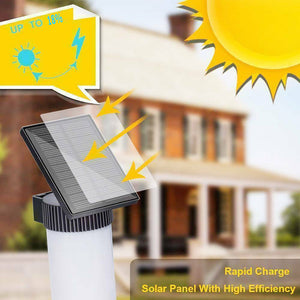Solar Powered Flame Wall Light Outdoor Garden Landscape Lamp_13