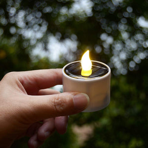 6pcs Solar Power Tea Lights Flameless Flickering Outdoor Candle_9