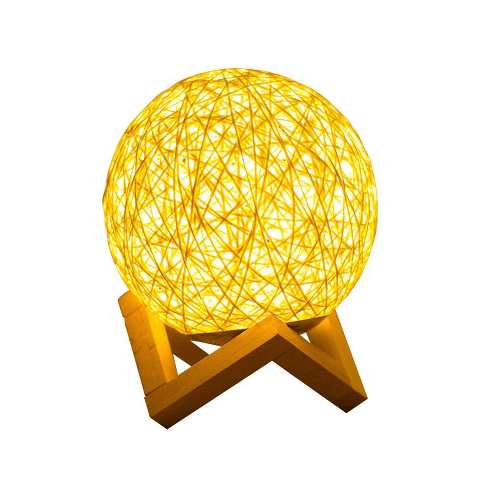USB Interface Creative Sepak Takraw Decorative Moon Lamp_0