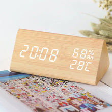 USB Wooden Digital Clock with Humidity and Temperature Display_8