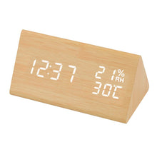 USB Wooden Digital Clock with Humidity and Temperature Display_5