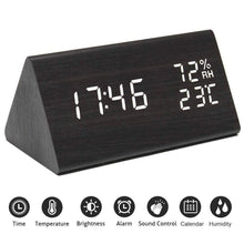 USB Wooden Digital Clock with Humidity and Temperature Display_6