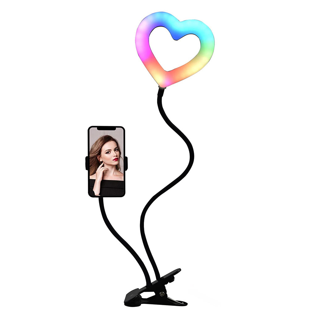 6 inch Gooseneck RGB Heart Shaped Fill Light- USB Powered_0
