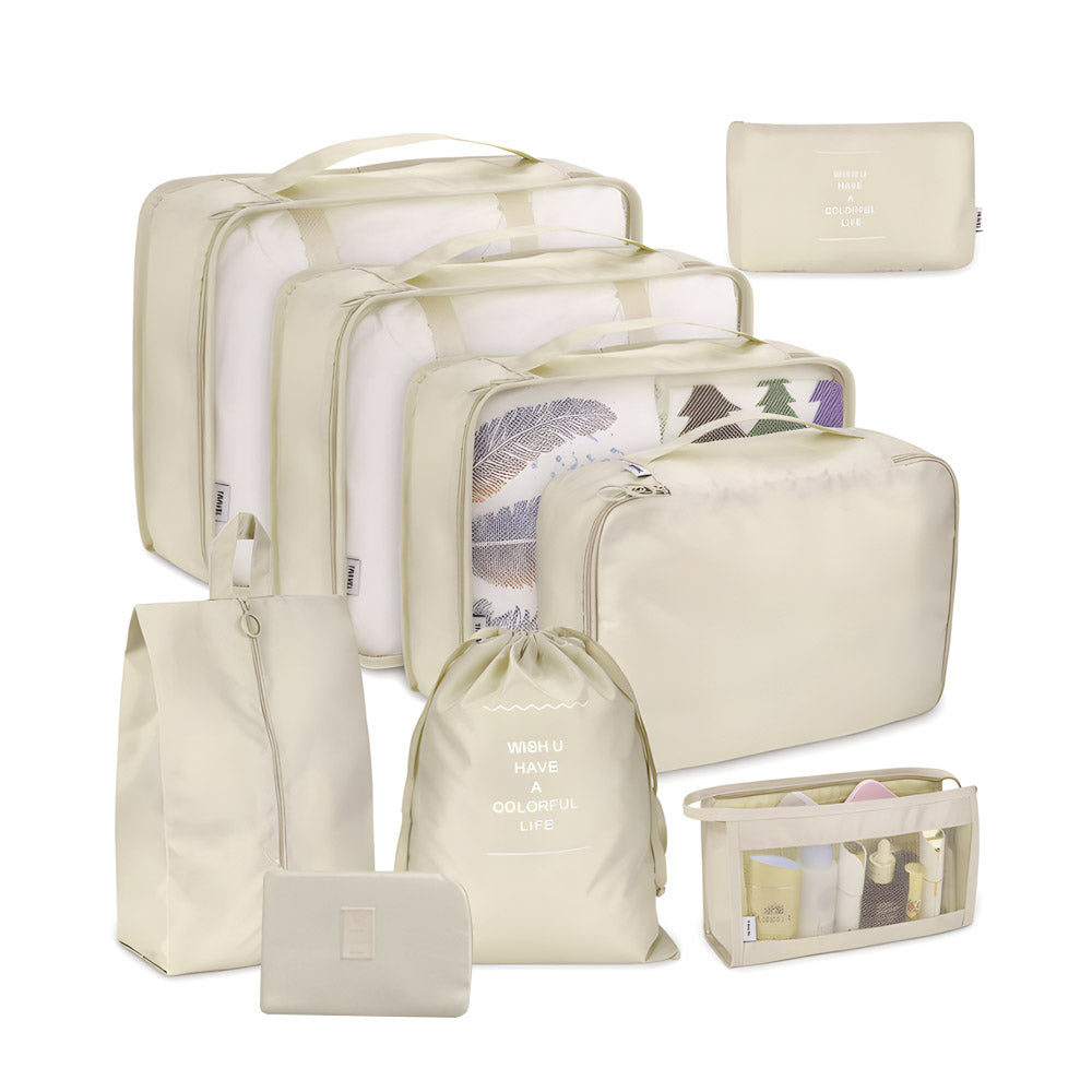 9 PCs Premium Travel Organizer Storage Bags