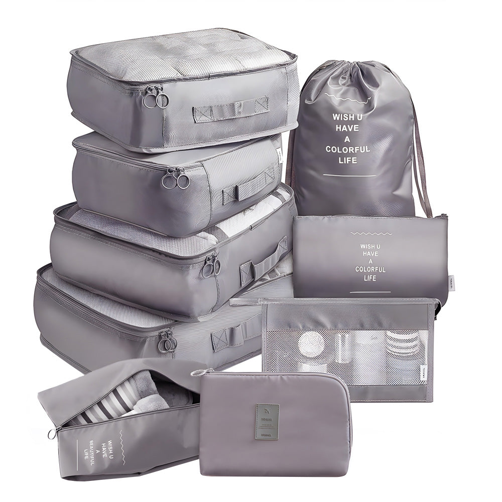 9 PCs Premium Travel Organizer Storage Bags