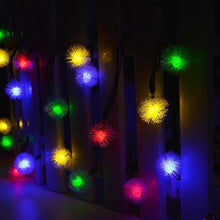 Solar Powered LED Dandelion Flower Pompom Lights