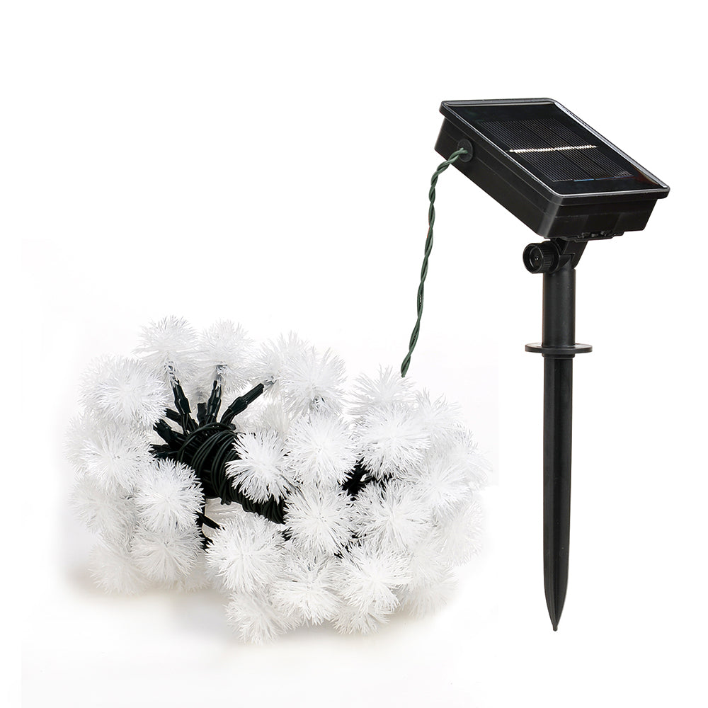Solar Powered LED Dandelion Flower Pompom Lights