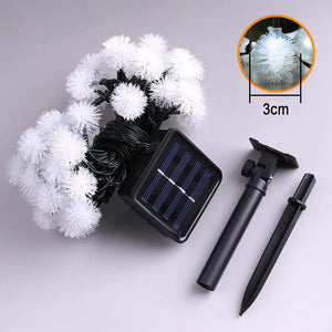 Solar Powered LED Dandelion Flower Pompom Lights