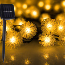 Solar Powered LED Dandelion Flower Pompom Lights