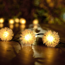 Solar Powered LED Dandelion Flower Pompom Lights