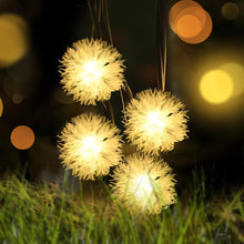 Solar Powered LED Dandelion Flower Pompom Lights